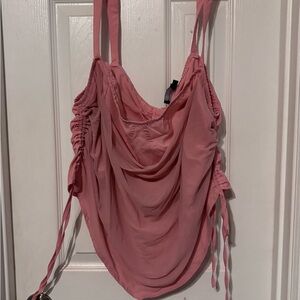 PrettyLittleThing pink Sleeveless crop Top